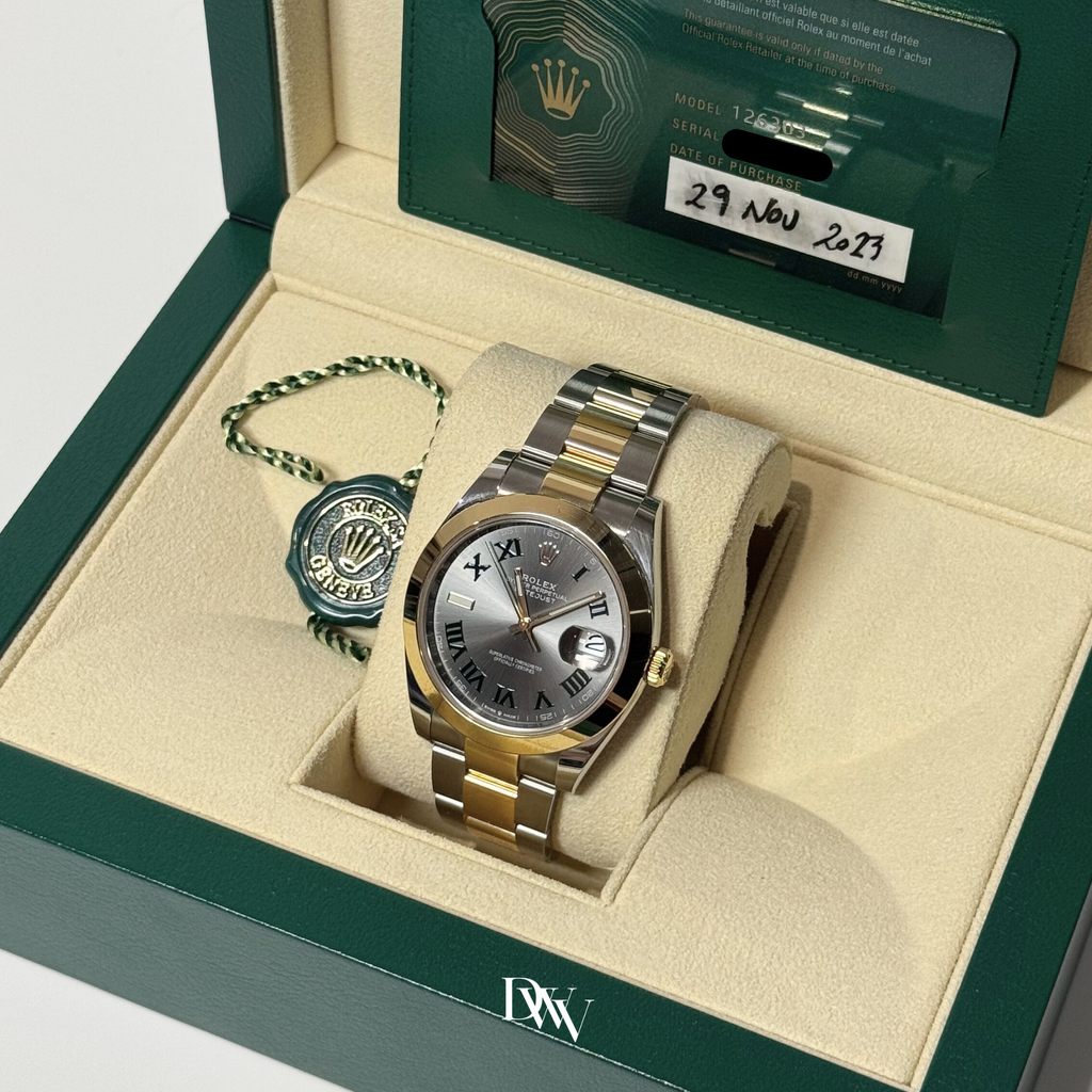 2023 Rolex Datejust 41 "Wimbledon" Dial Two Tone Oystersteel 126303