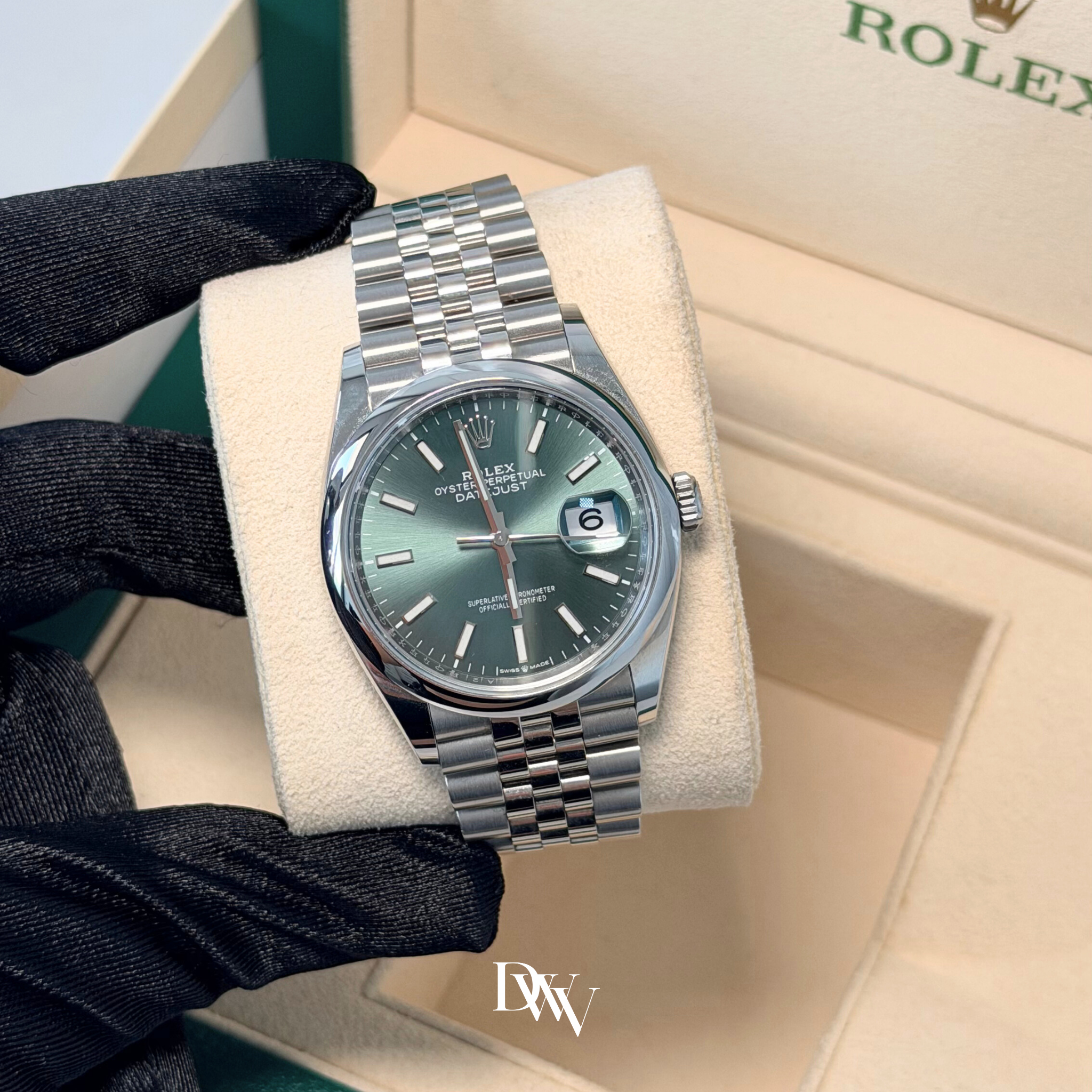 2022 Rolex Datejust 36 Mint Green Dial Stainless Steel 126200