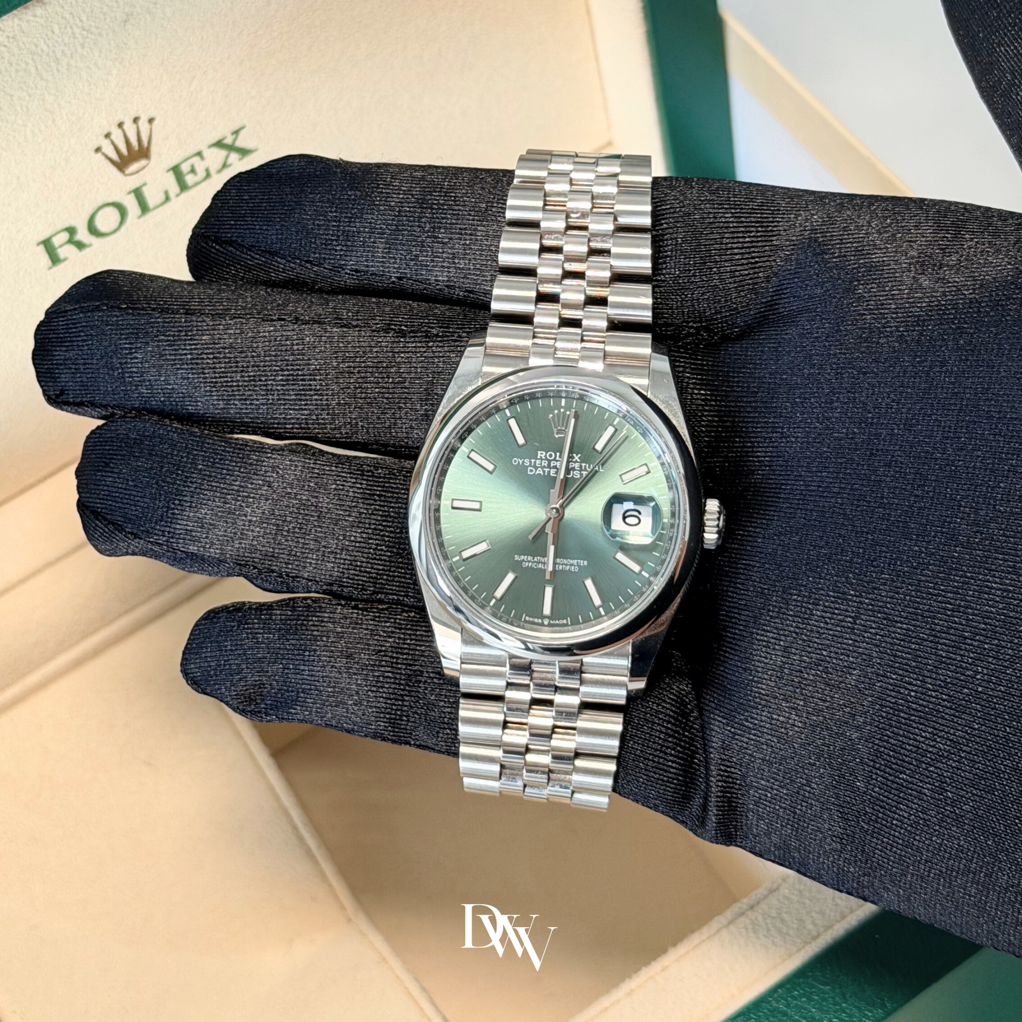 2022 Rolex Datejust 36 Mint Green Dial Stainless Steel 126200