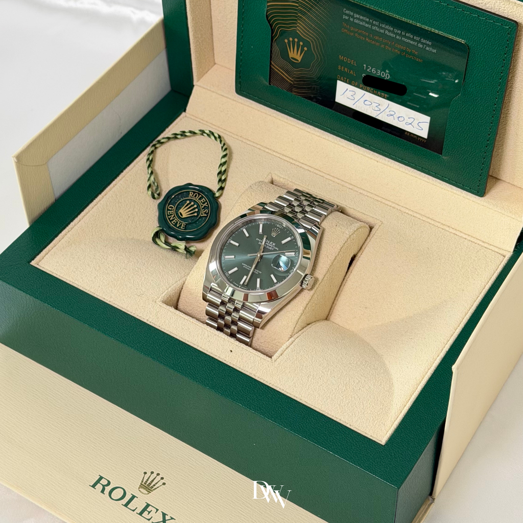 2025 Rolex Datejust 41 Mint Green Dial Stainless Steel 126300