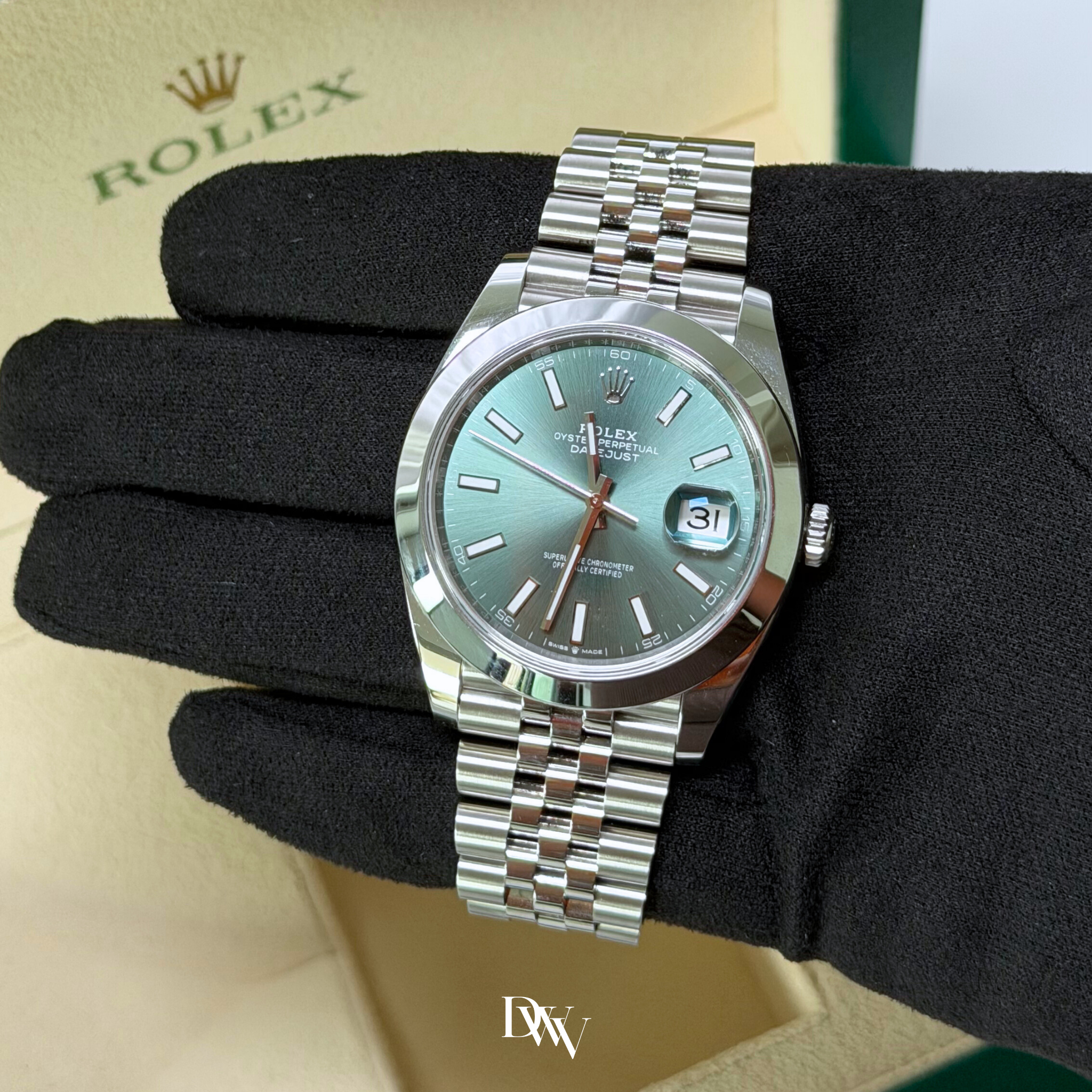 2025 Rolex Datejust 41 Mint Green Dial Stainless Steel 126300