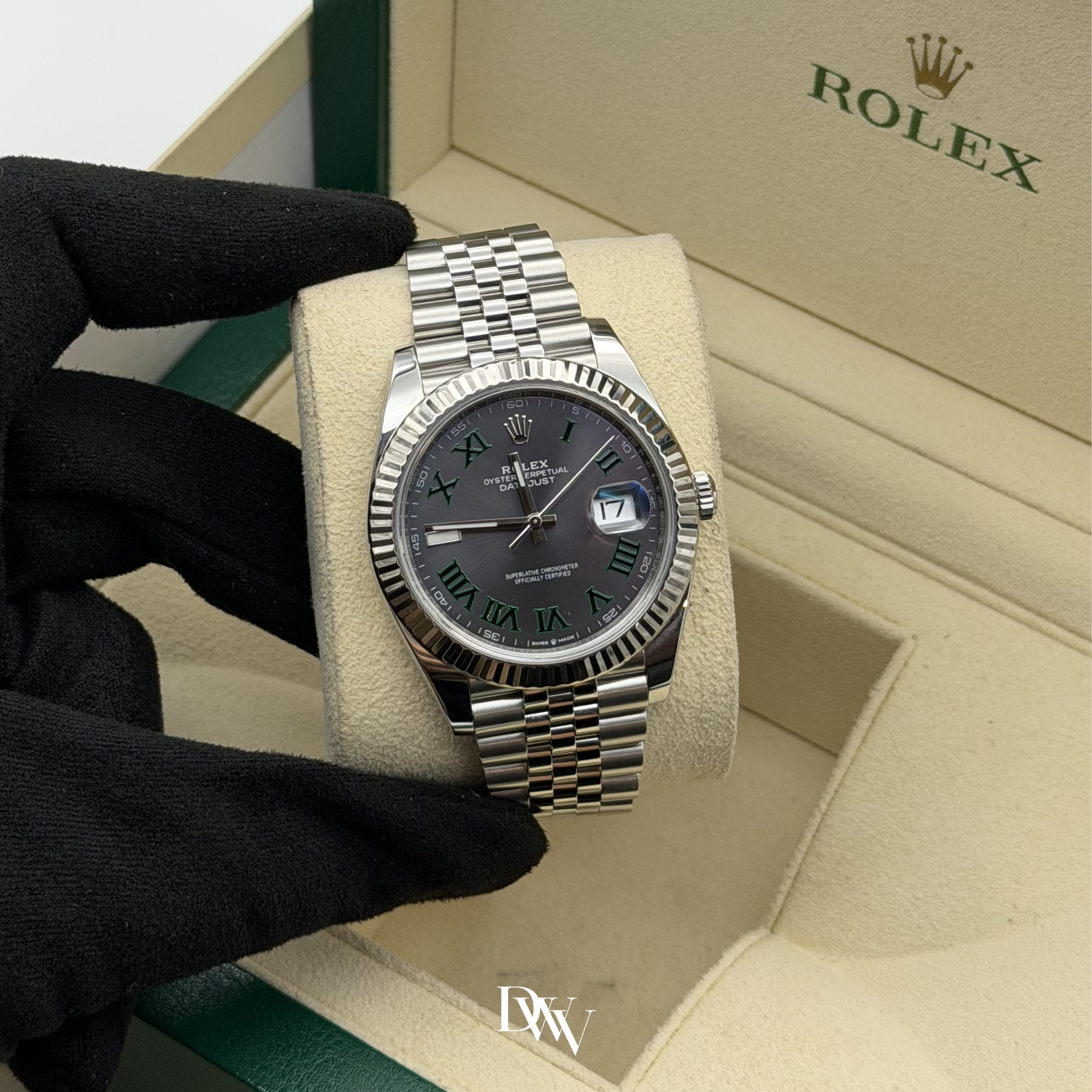 2022 Rolex Datejust 41 "Wimbledon" Dial Stainless Steel 126334