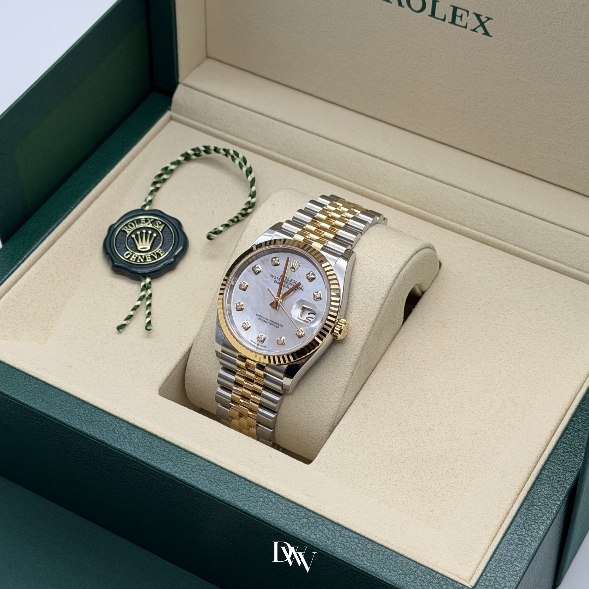 2026 Rolex Datejust 36 Mother Of Pearl Dial Two Tone Yellow Gold 126233