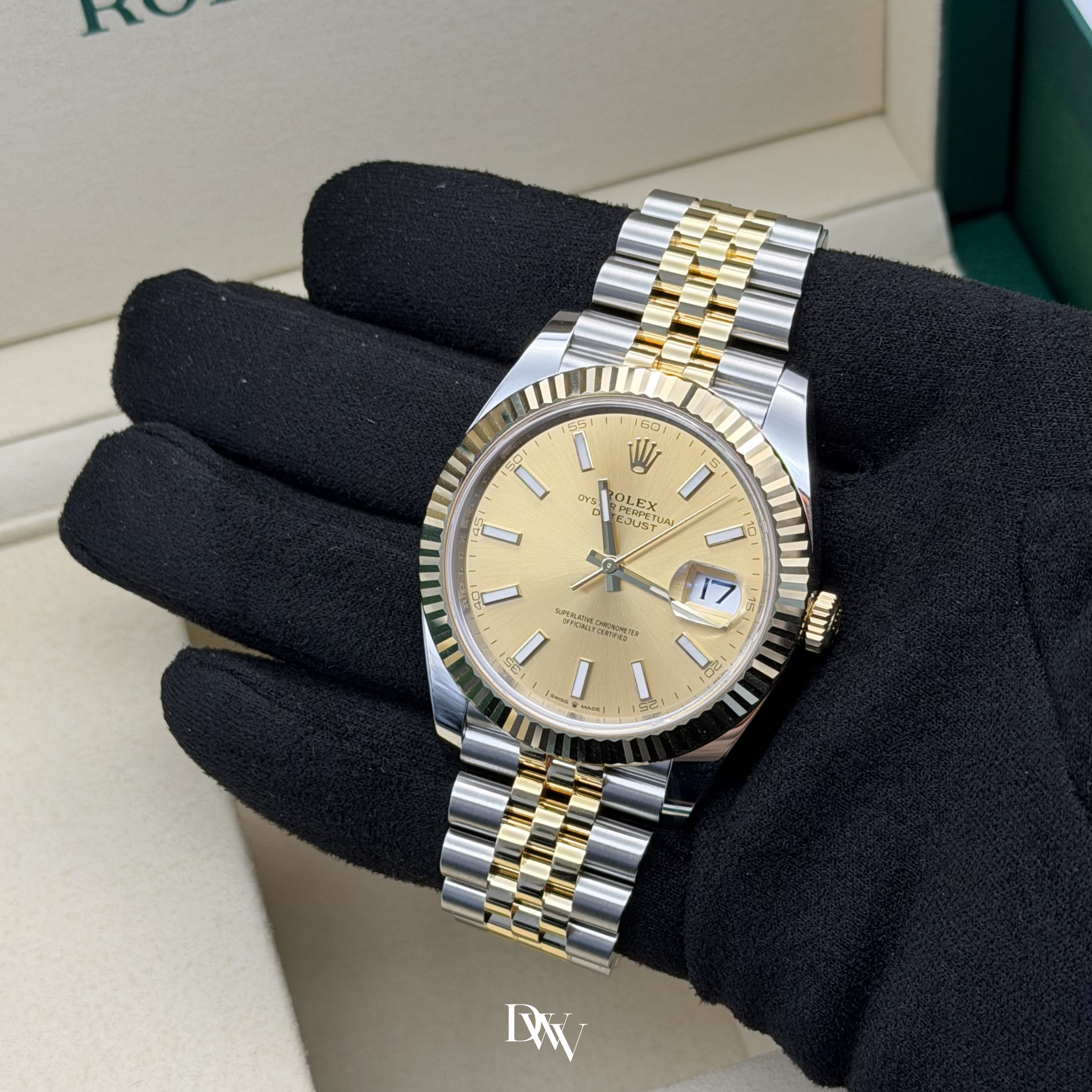 2026 Rolex Datejust 41 Champagne Dial Two Tone Yellow Gold 126333
