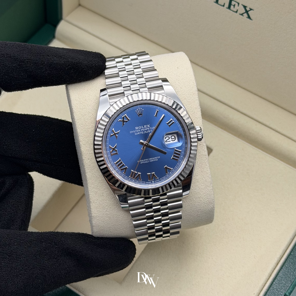 2026 Rolex Datejust 41 Azzurro Blue Dial Stainless Steel 126334