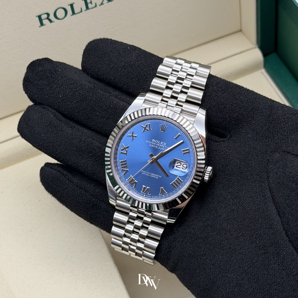 2026 Rolex Datejust 41 Azzurro Blue Dial Stainless Steel 126334