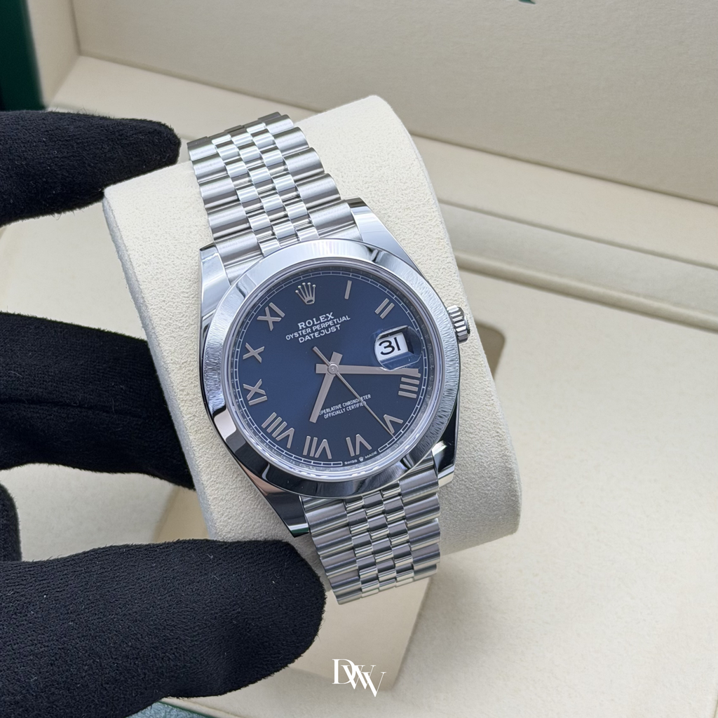 2026 Rolex Datejust 41 New Bright Blue Roman Numeral Dial 126300