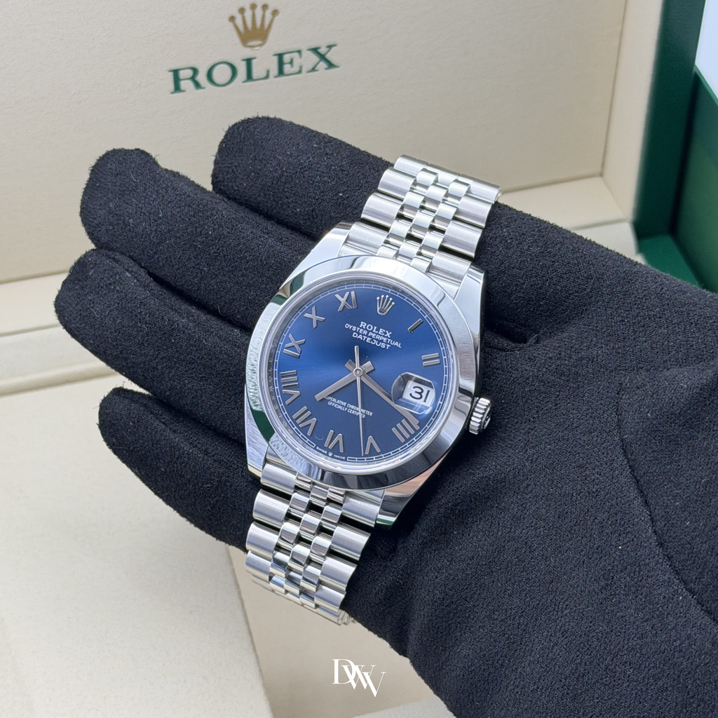 2026 Rolex Datejust 41 New Bright Blue Roman Numeral Dial 126300